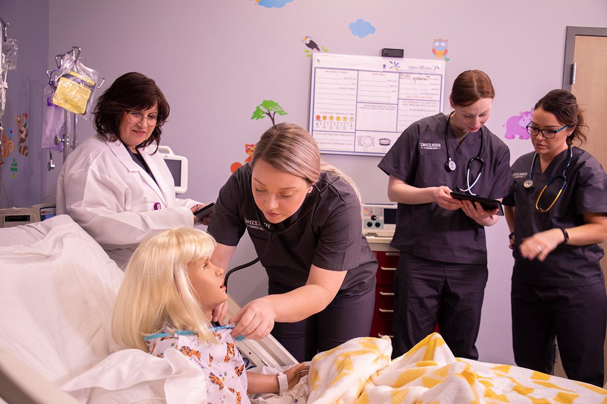 Undergraduate Nursing Students in Simulation Lab